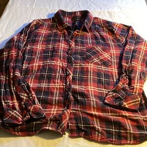Well Worn Red and Black Plaid Casual Shirt